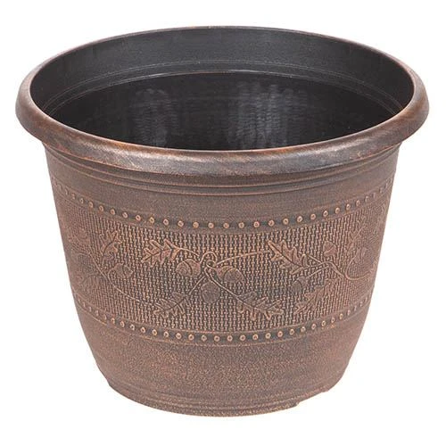 4 X Acorn Planters 25cm (10in) Copper-Tone 2 4 X Acorn Planters 25cm (10in) Copper-Tone - Image 2