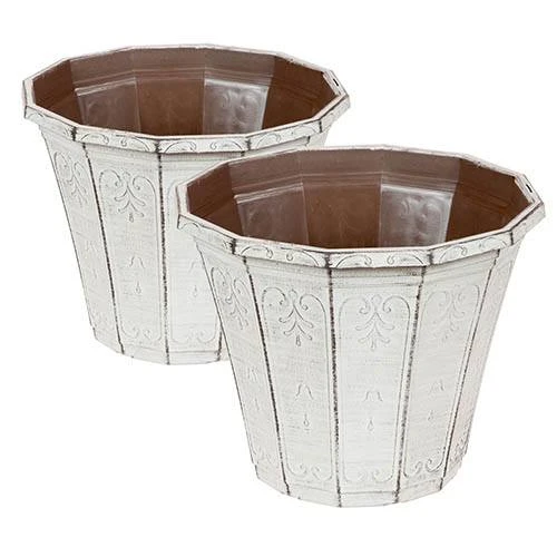 Set Of 4 'Callista' Round Planters And Baskets 25-30cm (10-12in) Vintage Rust 3 Set Of 4 'Callista' Round Planters And Baskets 25-30cm (10-12in) Vintage Rust - Image 3