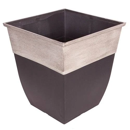 'Hendrix' Tall Square Planter 43cm (17in) Champagne Top 2 'Hendrix' Tall Square Planter 43cm (17in) Champagne Top - Image 2