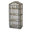 Wooden Greenhouse Nursery & PE Cover - Natural