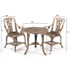 Arm Chair Patio Set For Two - Bronze -Verdant Vibes Zone 160796 2