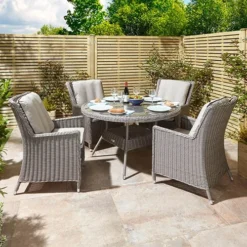 Prestbury 4 Seater Dining Set-Natural Stone