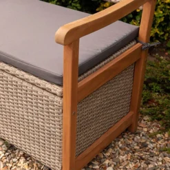 Alderley Rattan Storage Bench - Natural 5 Alderley Rattan Storage Bench - Natural -Verdant Vibes Zone 161355 2