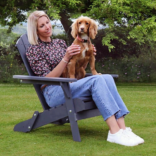 Folding Chair-Dark Grey 2 Folding Chair-Dark Grey - Image 2