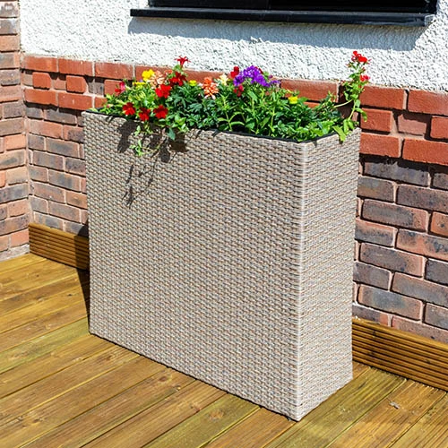 Tall Rattan Planter In Natural Weave 1 Tall Rattan Planter In Natural Weave