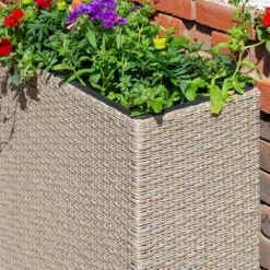 Tall Rattan Planter In Natural Weave 5 Tall Rattan Planter In Natural Weave -Verdant Vibes Zone 161445 2